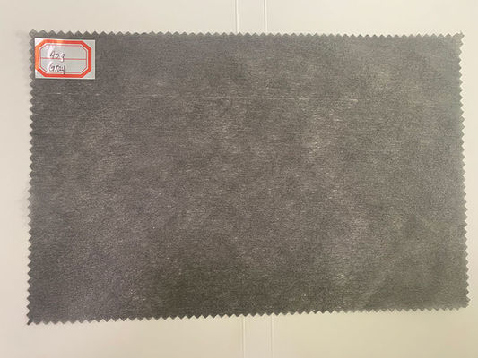 30g Polyester Spunlaced Non-Woven Fabric Gray For Artificial Leather Substrate.