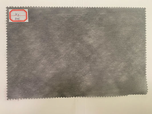 40g Polyester Spunlaced Non-Woven Fabric Gray GRS For Artificial Leather Substrate.