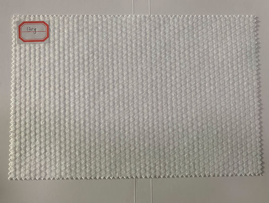 130g White Pearl Grain Polyester Viscose Cross Spunlaced Non-Woven Tissue