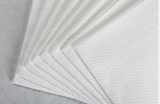 130g White Pearl Grain Polyester Viscose Cross Spunlaced Non-Woven Tissue